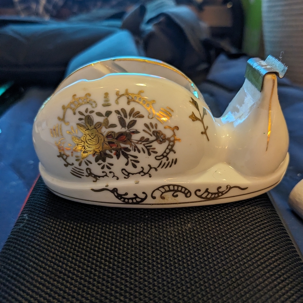 Vintage Porcelain Tape Dispenser made in Japan